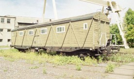 Wagon PZSam-Xga-311993 na bocznicy w Siedlcach, 12.08.1998. Fot. J. Szeliga....